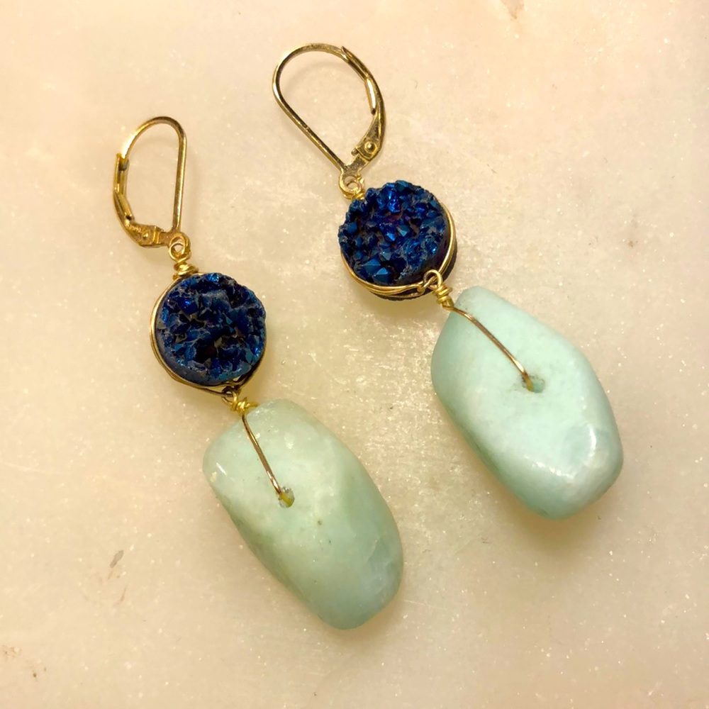 Gorgeous semi-precious stone earrings! Perfect day to night accessory.